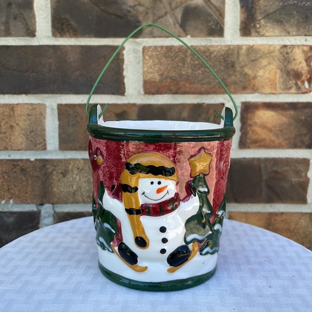 Ceramic Christmas Bucket